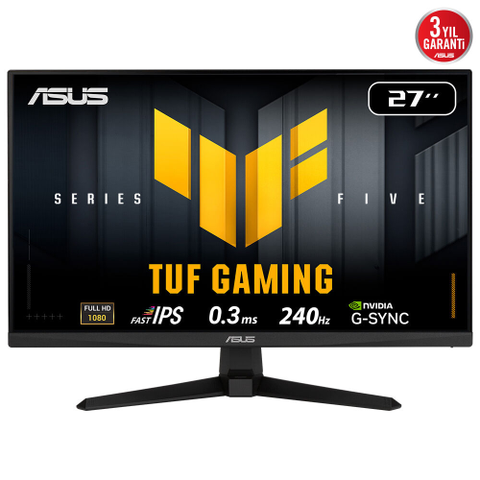 ASUS TUF Gaming VG279QM5A 27" Fast IPS 0.3ms 240Hz FullHD 1920x1080 2x HDMI 1xDP Siyah Monitör