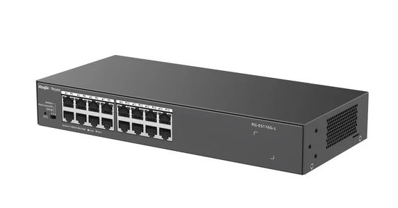 RUIJIE-REYEE RG-ES116G-L 16 Port Mbit Rackmount Yönetilemez Plastik Kasa Switch