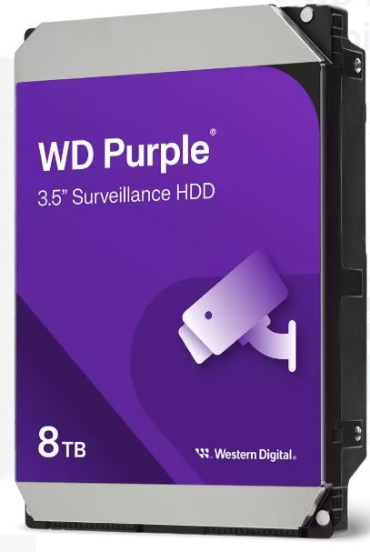 WESTERN DIGITAL WD85PURZ PURPLE 3.5" 8TB 5640rpm 256mb SATA (3 Yıl Garanti) 7/24 Harddisk