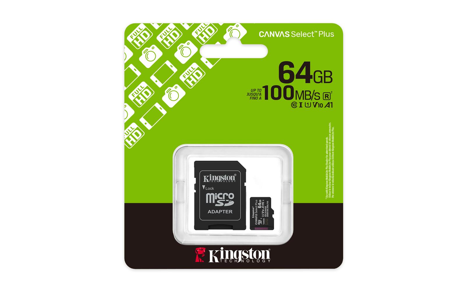 KINGSTON SDCS3/64GB Class10 64GB 150MB/s MicroSD Kart Bellek