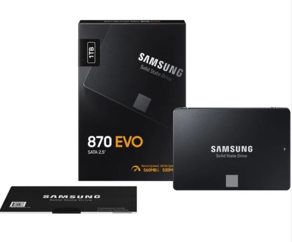 SAMSUNG MZ-77E1T0BW 870 EVO 2.5" 1TB (560/530MB/s) SATA SSD Disk