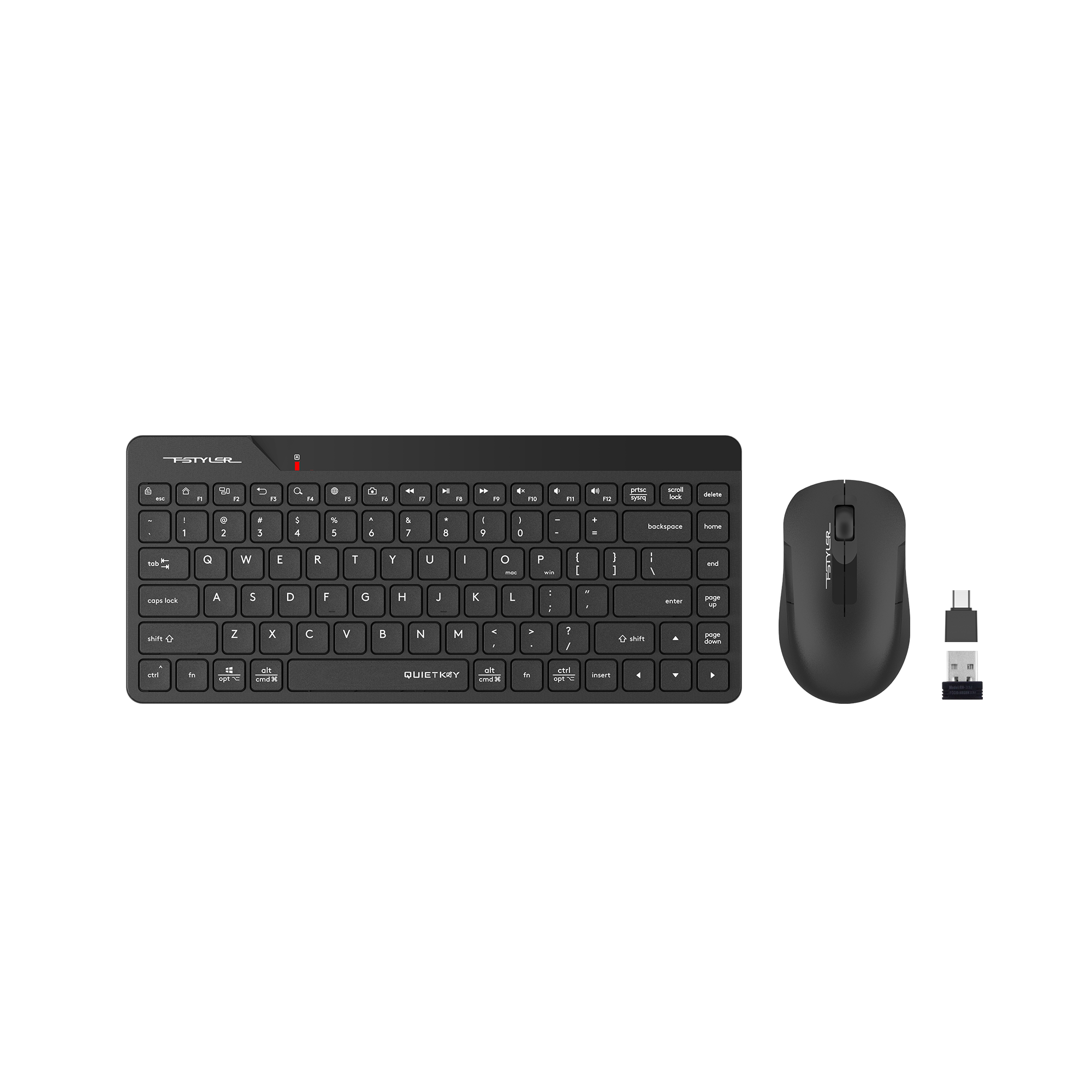 A4 TECH FG2200 AIR2 Q Türkçe Kablosuz Siyah Mini 1200dpi Klavye+ Mouse