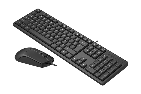 A4 TECH KR-3330S Q Türkçe USB Multimedya Siyah Sessiz Mouse Klavye+ Mouse