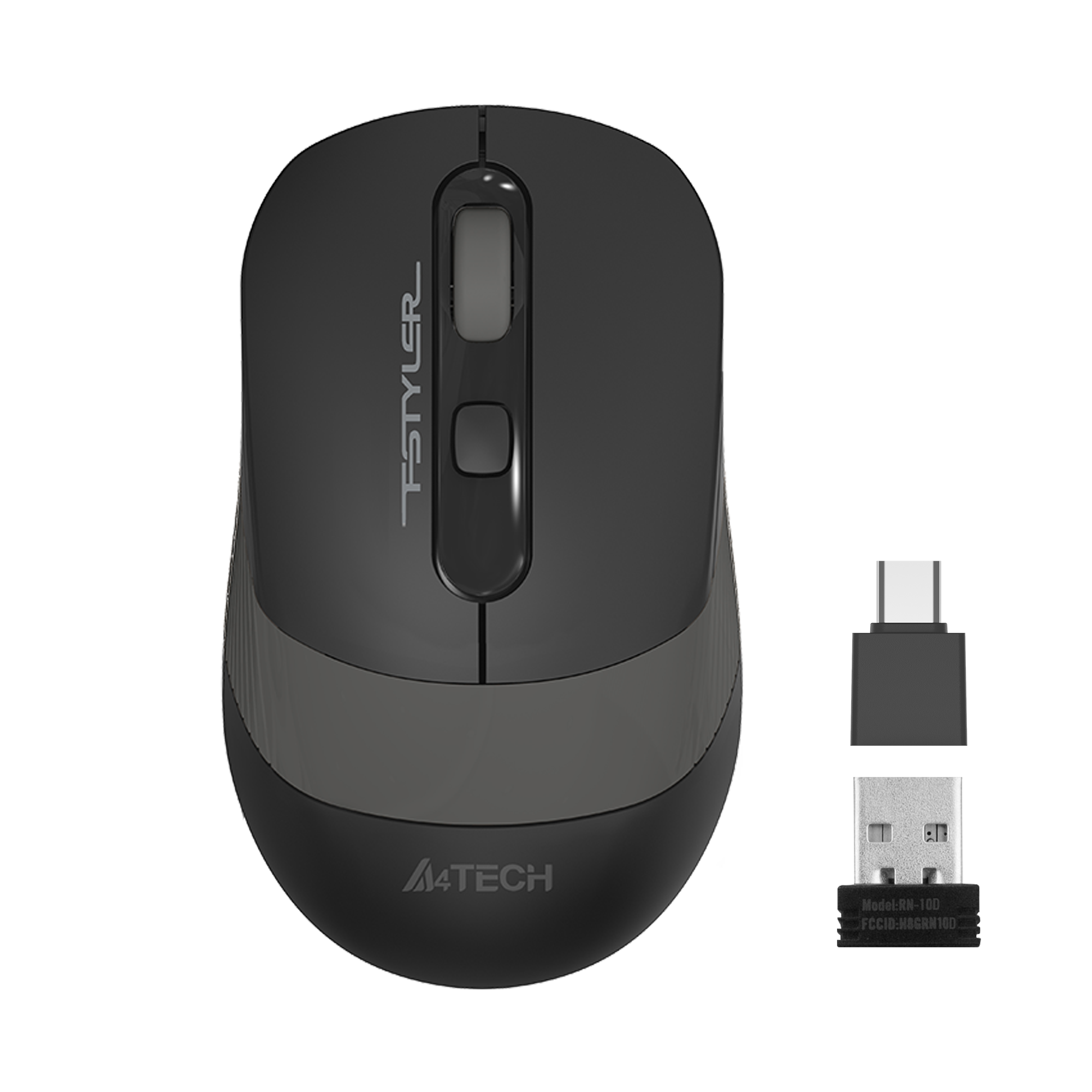 A4 TECH FG10CS AIR2 Nano Alıcılı Kablosuz 2000dpi Gri Sessiz Şarjlı Mouse