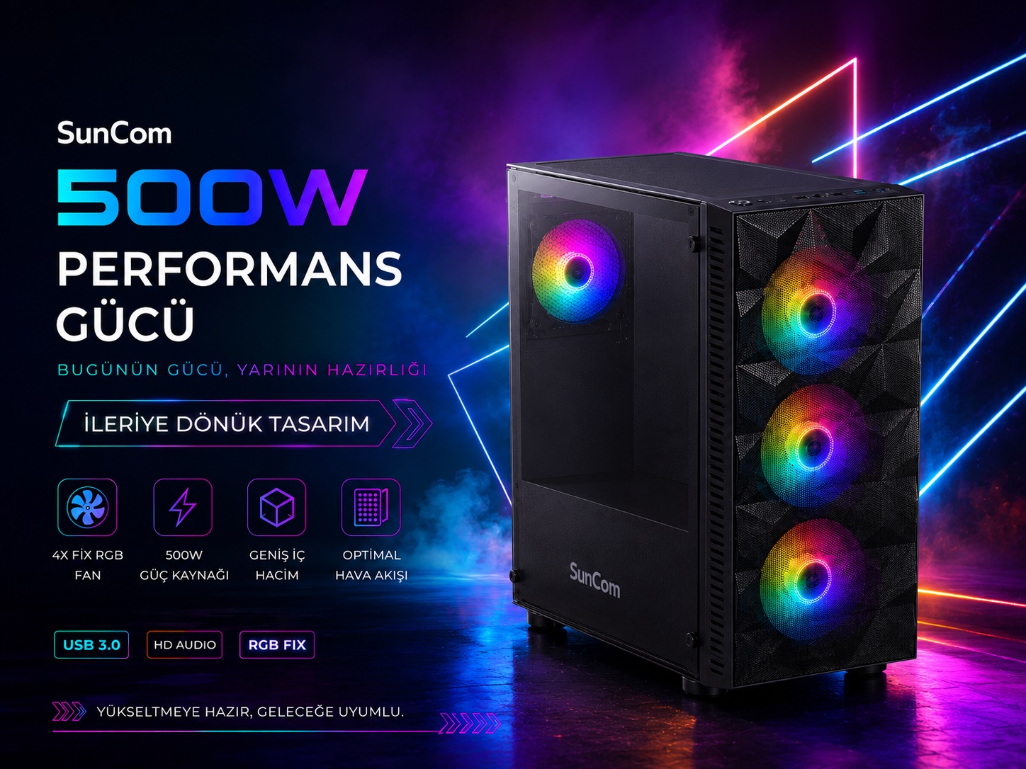 SUNCOM Ready SCR-001 i5-12400 16GB 512GB SSD O/B DOS Masaüstü PC