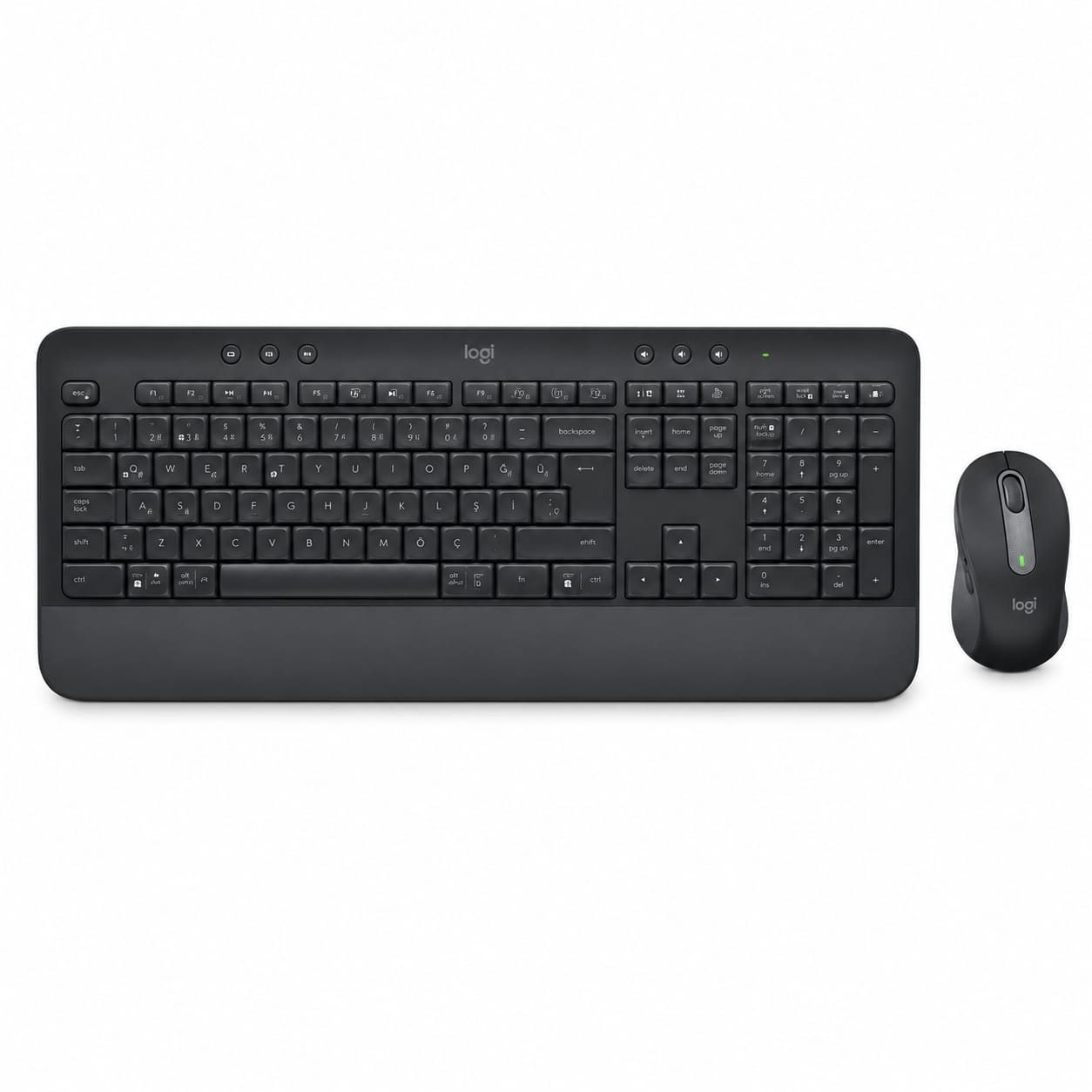 LOGITECH MK650 Q Türkçe Bluetooth + 2.4GHZ Standart Siyah Kurumsal Klavye+ Mouse