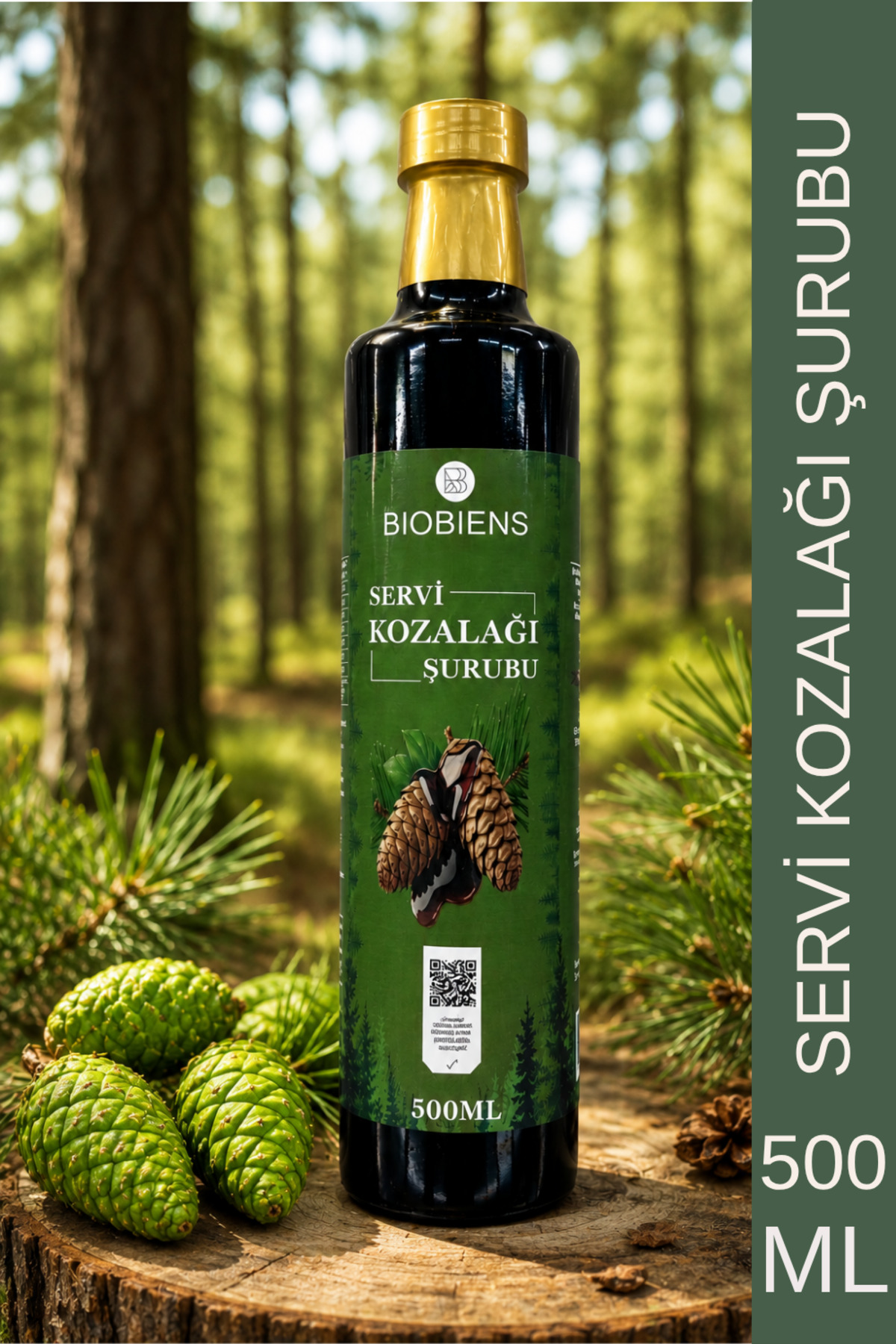 BİOBİENS SERVİ KOZALAK ŞURUBU 500 ML