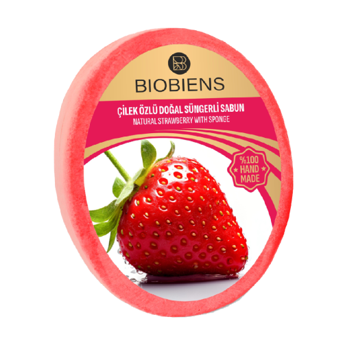 ÇİLEK ÖZLÜ SÜNGERLİ SABUN 135 GR